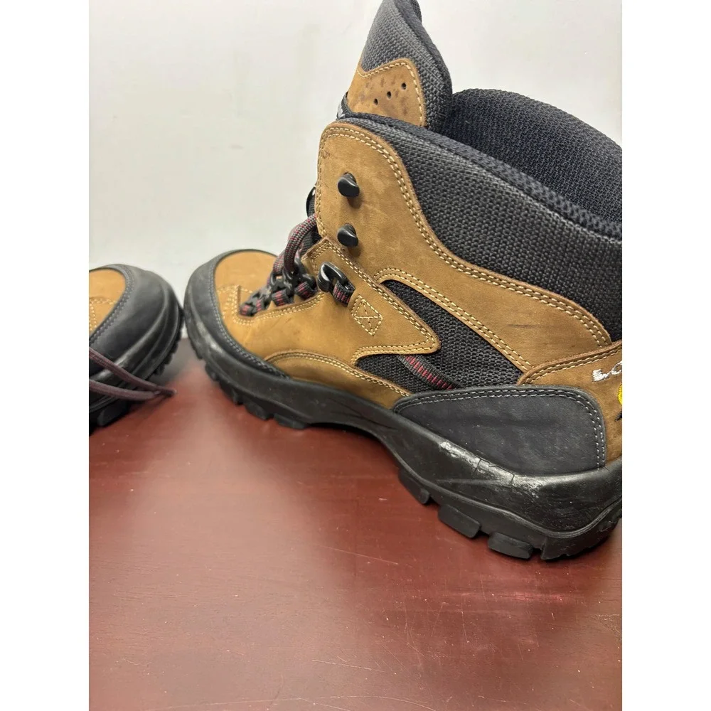 Lowa Gore-Tex Hiking Boots Mens 10 Brown Black Waterproof Mid Top Slovakia Made